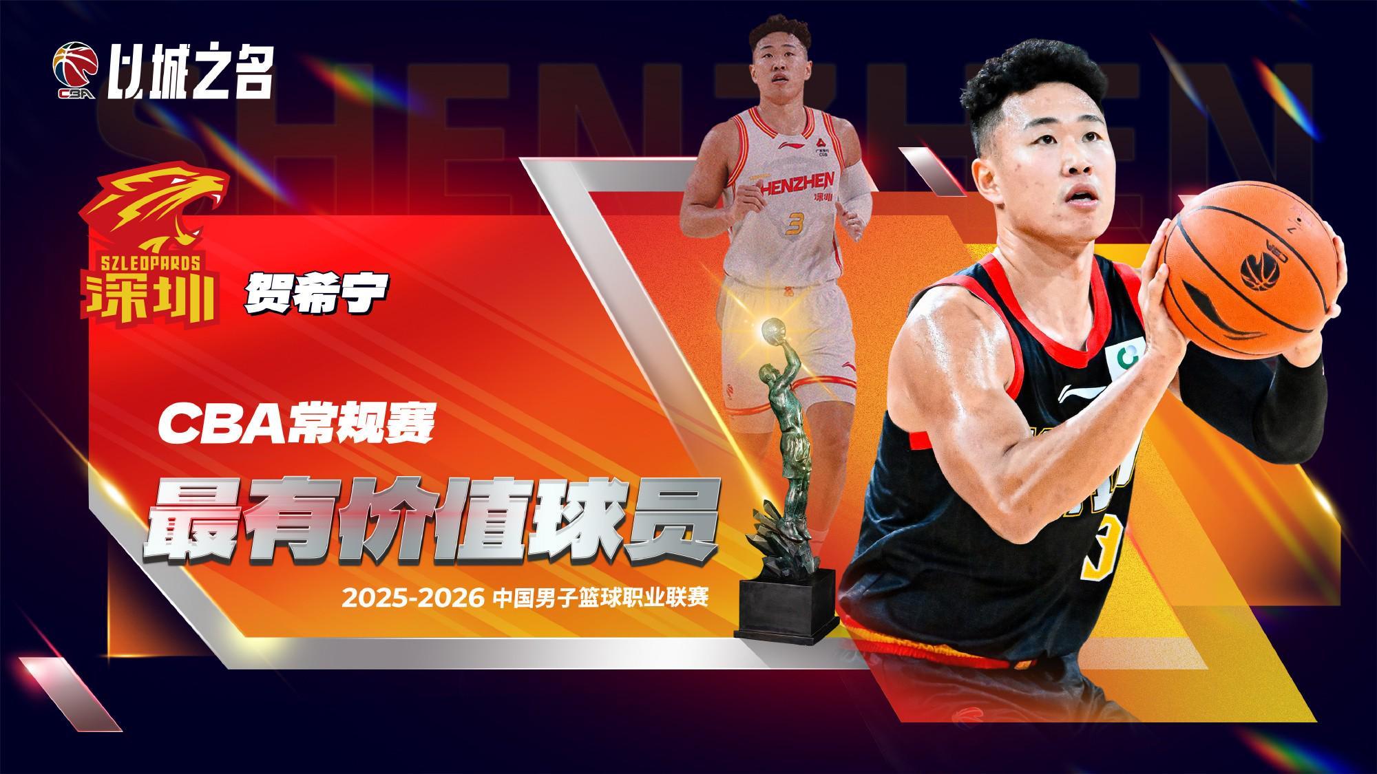 九游体育下载-官方：贺希宁当选本赛季CBA常规赛MVP